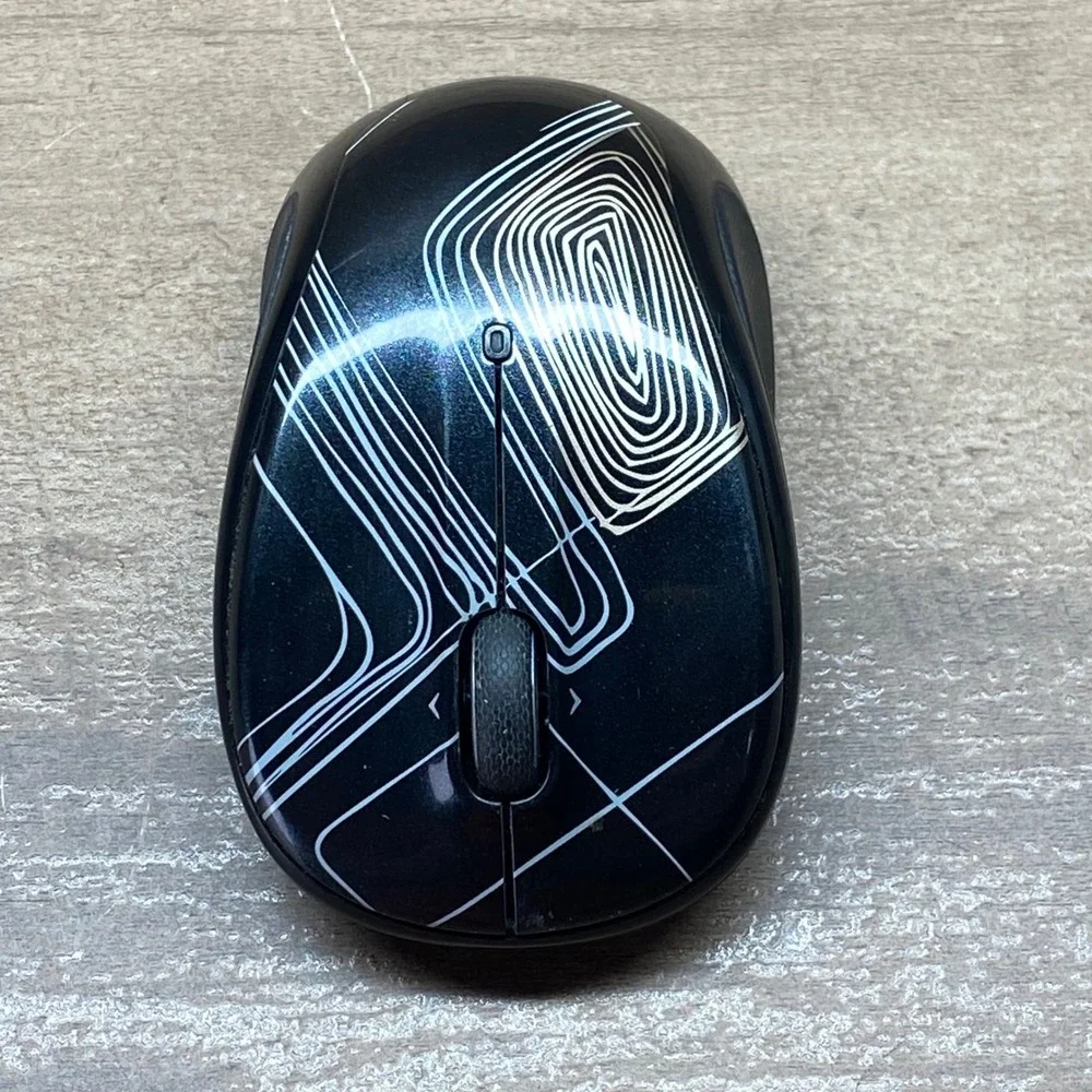 Logitech M325 Wireless Optical Mouse Black‎ Patterned M-R0021 Tested No Dongle